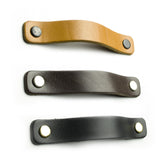Leather handle rectangular 96mm - 160mm