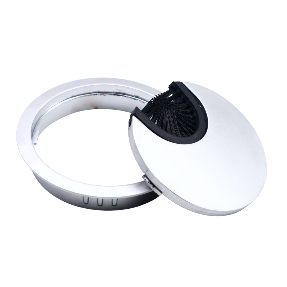 Metal Desk Grommet 2-3/8 inch - Silver