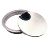 Metal Desk Grommet 3-1/8 inch - Brushed Steel