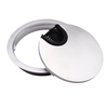 Metal Desk Grommet 3-1/8 inch - Silver