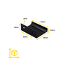 Edge Grip Profile Handle, Black, HC 1-1/4, 3-3/4, 5-1/16 inch