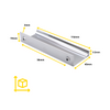 Edge Grip Profile Handle, Chrome, HC 1-1/4, 3-3/4, 5-1/16 inch