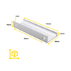 Edge Grip Profile Handle, Aluminum, HC 1-1/4, 3-3/4, 5-1/16 inch