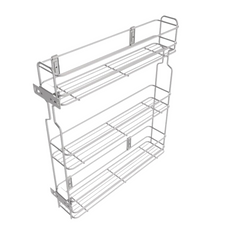 Pull Out Storage Baskets 5-7/8 inch Soft-Close Mini Cargo - 3 Shelves - Chrome