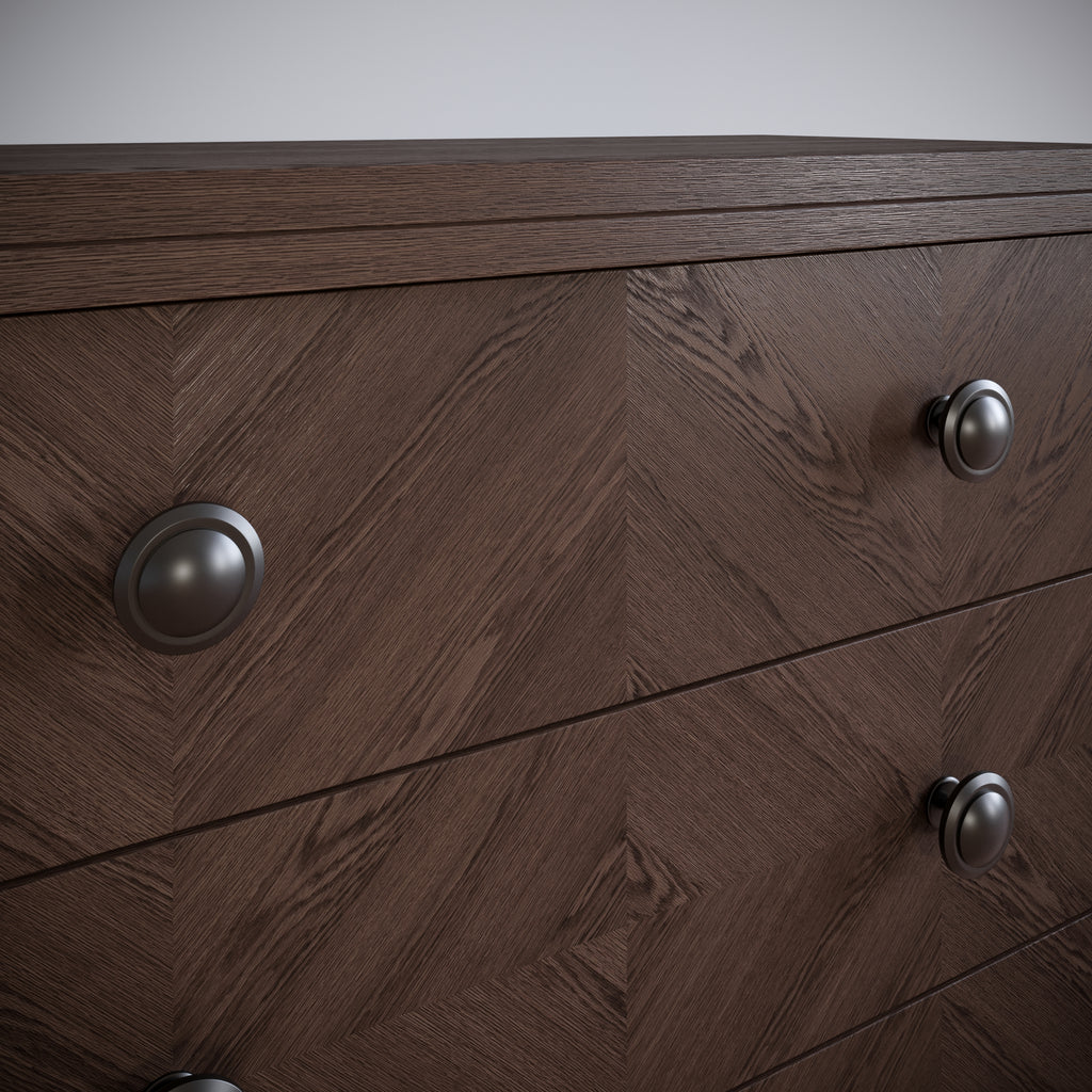 Round cabinet knob - Black Matt