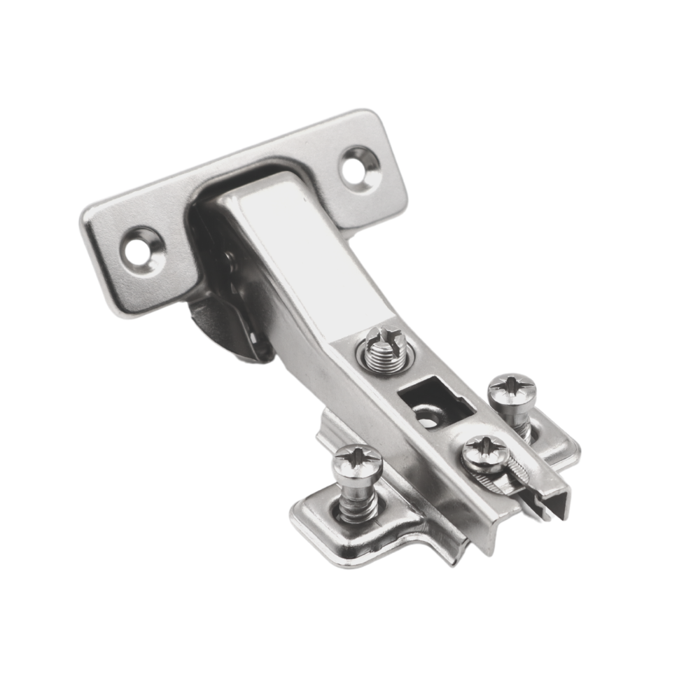 +45º Hinge, H2 Mounting Plate with EURO Screws, Angled Doors