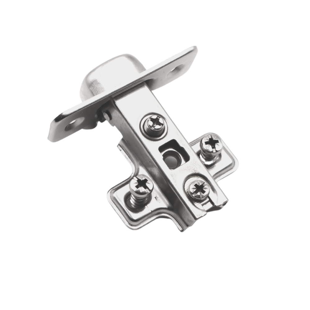 110° Hinge, H0 Mounting Plate with EURO Screws, Overlay Doors