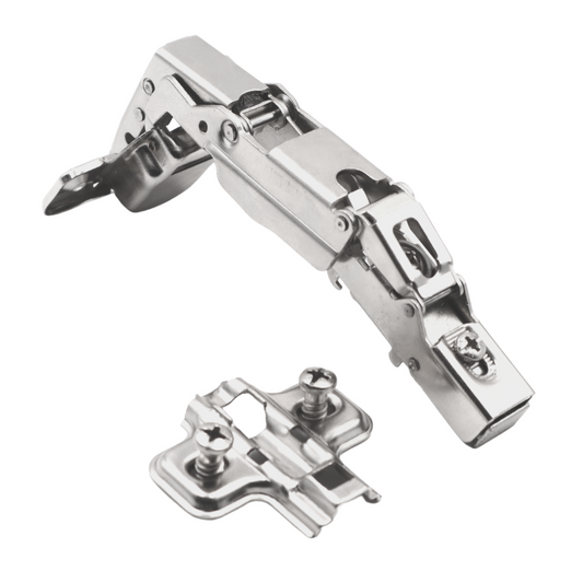165° Soft-Close Hinge, H2 Mounting Plate with EURO Screws, Overlay Doors