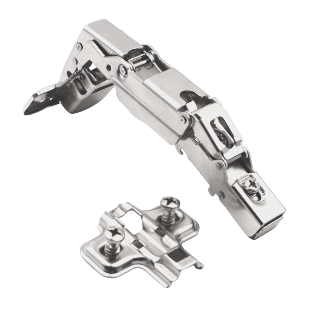 165° Soft-Close Hinge, H2 Mounting Plate with EURO Screws, Overlay Doors