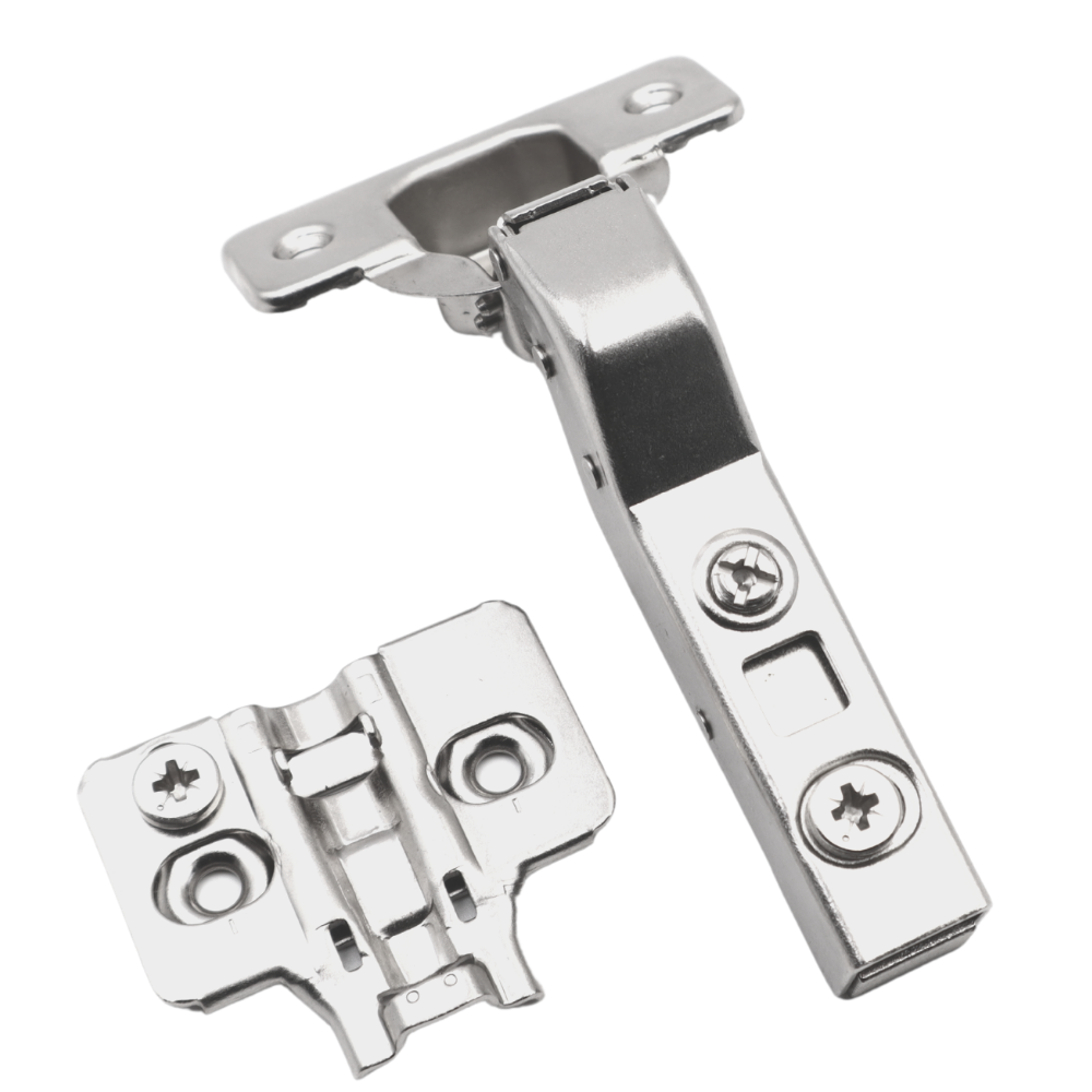 +30º Soft-Close Hinge, H2 Mounting Plate with EURO Screws, Angled Doors