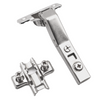 +45º Soft-Close Hinge, H2 Mounting Plate with EURO Screws, Angled Doors