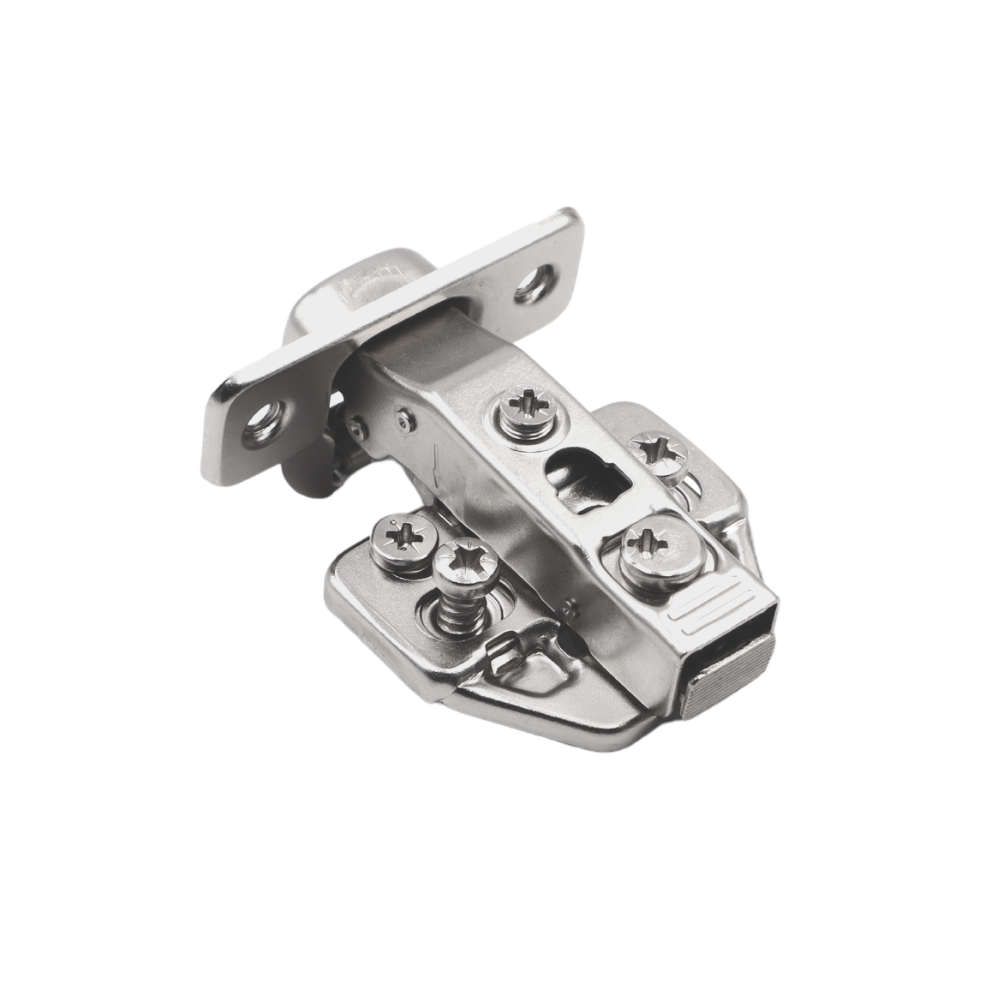 3D Soft-Close Hinge, H0 Mounting Plate with EURO Screws, Overlay Doors