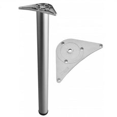 Adjustable Furniture Leg 27-15/16 inch - ZnAl Mounting Plate - Aluminium