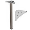 Adjustable Furniture Leg 27-15/16 inch - ZnAl Mounting Plate - Satin