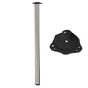 Adjustable Furniture Leg 43-5/16 inch - Steel Mounting Plate - Satin