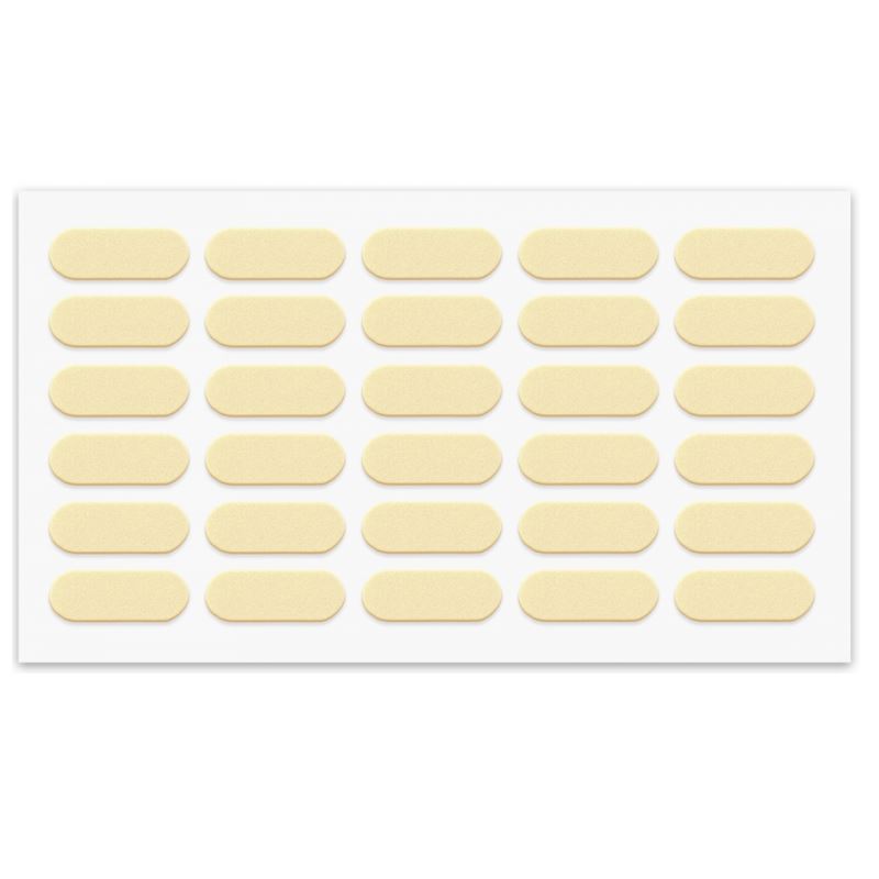 Cabinet door bumper - self-adhesive - 5/16x7/8 inch Beige - 30pcs