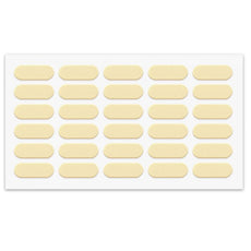 Cabinet door bumper - self-adhesive - 5/16x7/8 inch Beige - 30pcs