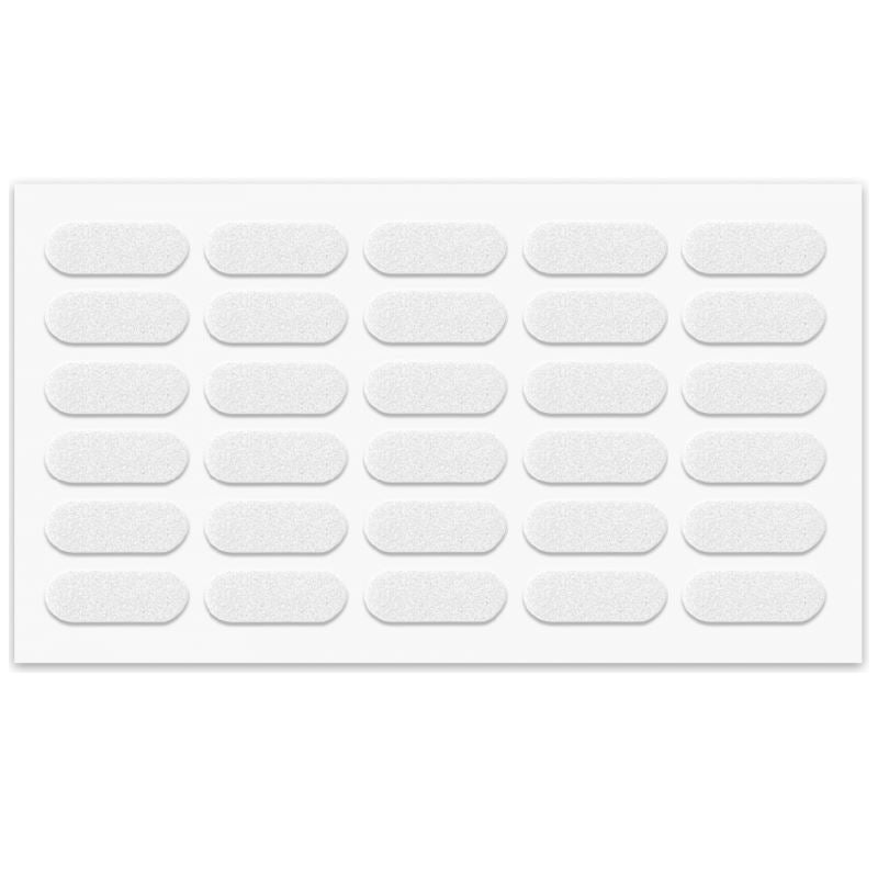 Cabinet door bumper - self-adhesive - 5/16x7/8 inch White - 30pcs