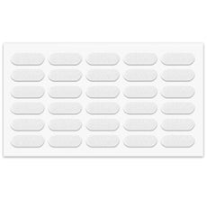 Cabinet door bumper - self-adhesive - 5/16x7/8 inch White - 30pcs
