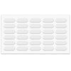 Cabinet door bumper - self-adhesive - 5/16x7/8 inch White - 30pcs