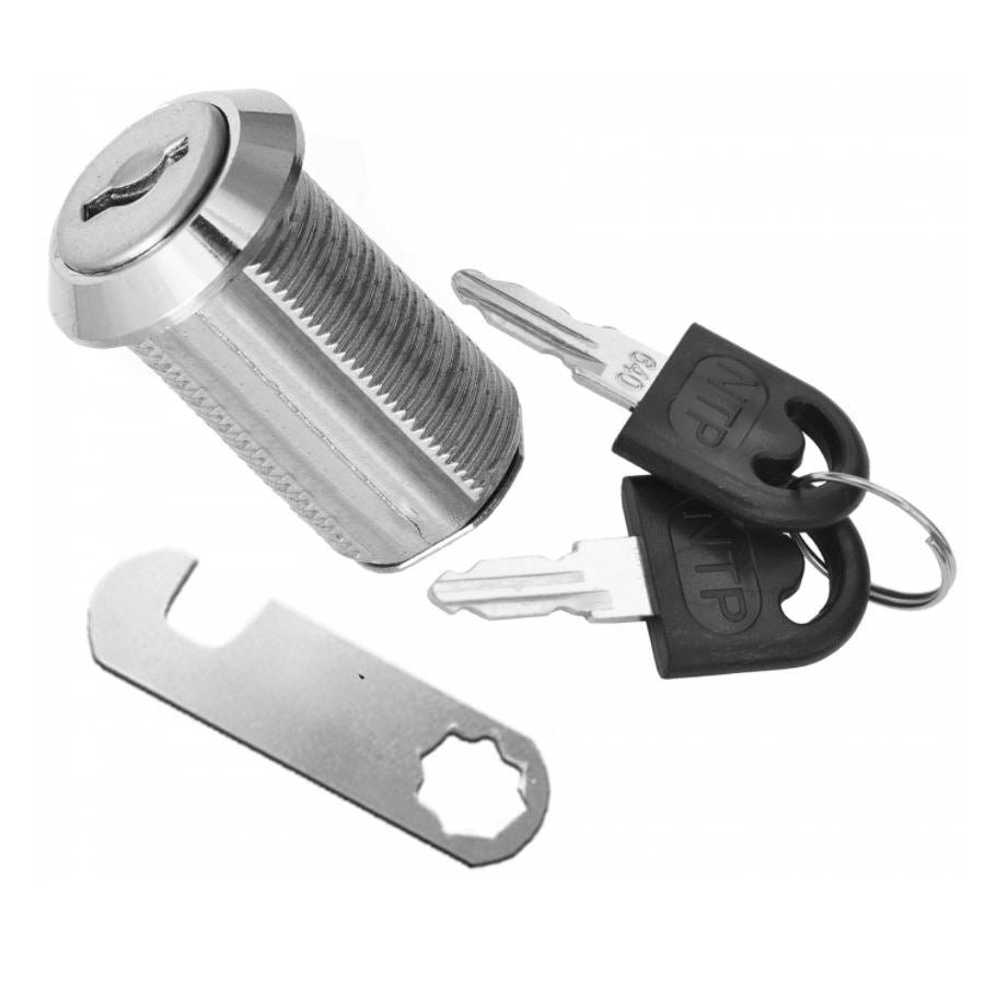 Cabinet Lock with Hook Cam Plate 3/4x1-3/16 inch, Chrome