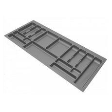 Cutlery Tray for Drawer, Cabinet Width: 47-1/4 inch, Depth: 19-5/16 inch - Metallic