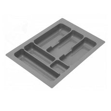 Cutlery Tray for Drawer, Cabinet Width: 15-3/4 inch, Depth: 19-5/16 inch - Metallic