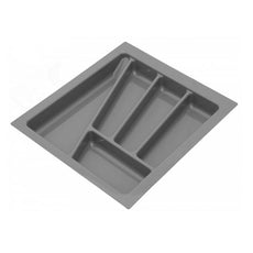 Cutlery Tray for Drawer, Cabinet Width: 17-11/16 inch, Depth: 16-15/16 inch - Metallic