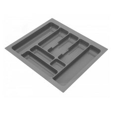 Cutlery Tray for Drawer, Cabinet Width: 23-5/8 inch, Depth: 19-5/16 inch - Metallic