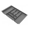 Cutlery Tray for Drawer, Cabinet Width: 27-9/16 inch , Depth: 16-15/16 inch- Metallic