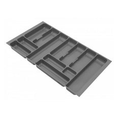 Cutlery Tray for Drawer, Cabinet Width: 31-1/2 inch, Depth: 16-15/16 inch - Metallic