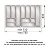 Cutlery Tray for Drawer, Cabinet Width: 31-1/2 inch, Depth: 16-15/16 inch - White