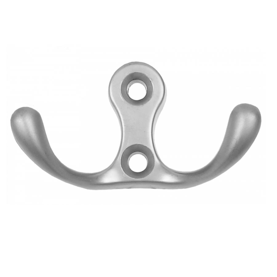 Double robe hook - Aluminium WP01