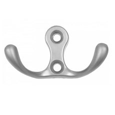 Double robe hook - Aluminium WP01