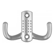 Double robe hook - Aluminium WP04