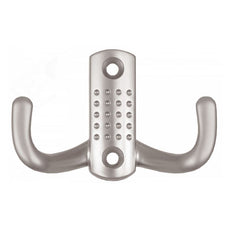 Double robe hook - Satin WP04