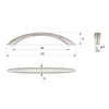 Furniture handle 3-3/4 inch UZ04 - Satin