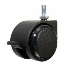 Furniture plastic swivel wheel with thread and brake  Ø1-15/16 inch