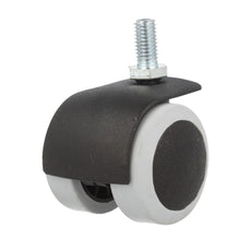 Furniture rubber swivel wheel with thread 3/8 inch - Ø1-15/16 inch