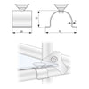 Glass Shelf Support with Suction Cup, Chrome