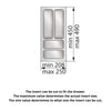 Kitchen drawer liners for Cabinet 12 inch, Depth: 19-5/16 inch - White