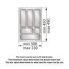 Kitchen drawer liners for Cabinet 16 inch, Depth: 19-5/16 inch - White