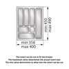 Kitchen drawer liners for Cabinet 18 inch, Depth: 19-5/16 inch - White