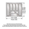 Kitchen drawer liners for Cabinet 24 inch, Depth: 19-5/16 inch - White