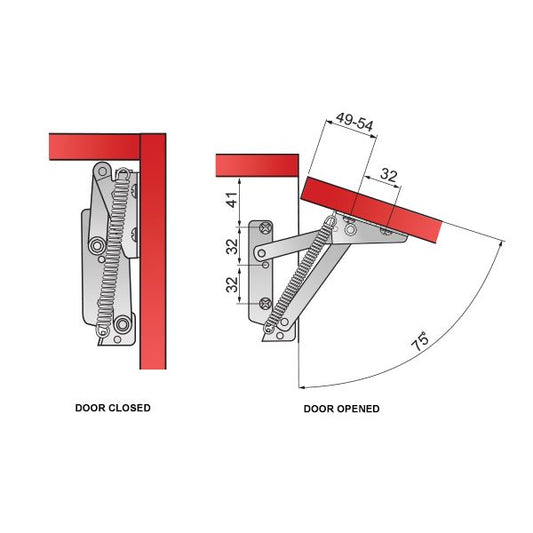Lift Hinge Left+Right Furnica