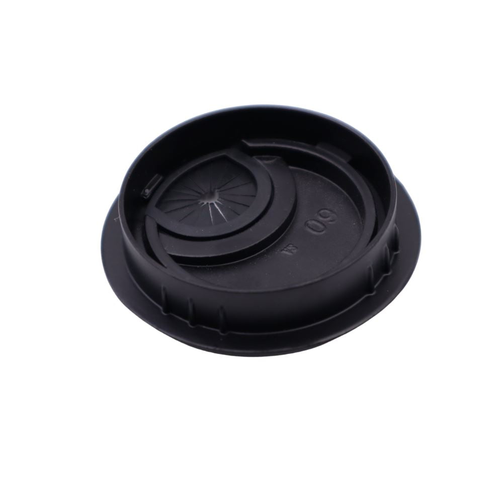 Metal Desk Grommet with rubber hole - Black Matt 2-3/8 inch