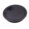 Metal Desk Grommet with rubber hole  - Black Matt 3-1/8 inch
