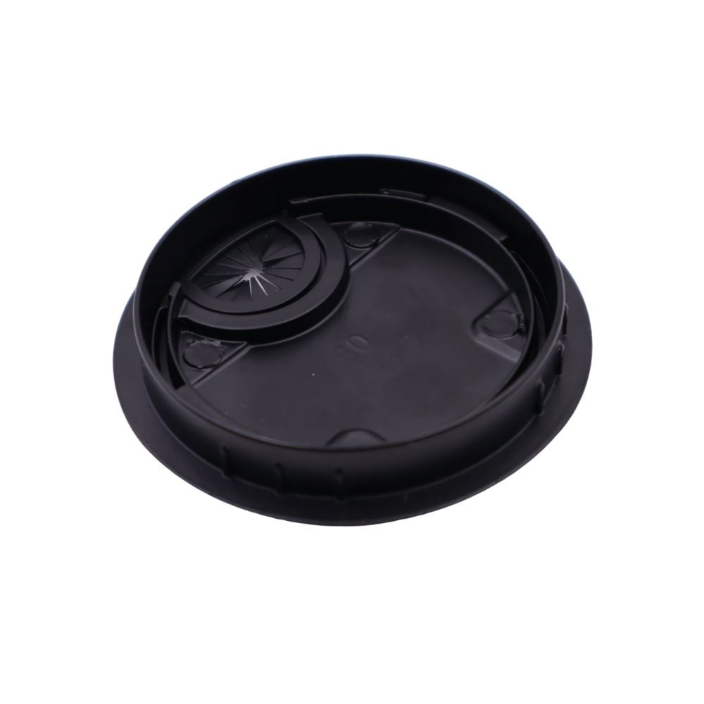 Metal Desk Grommet with rubber hole  - Black Matt 3-1/8 inch