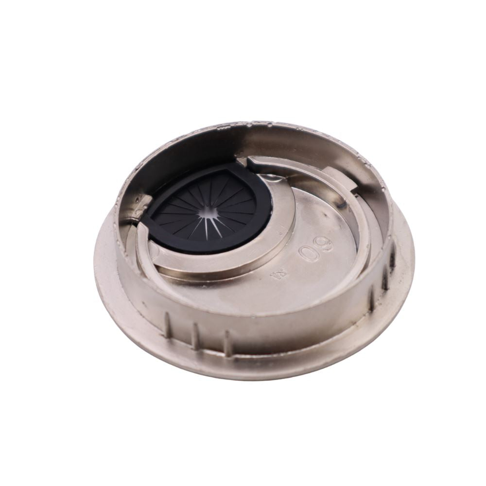 Metal Desk Grommet with rubber hole  - Satin 2-3/8 inch