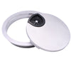 Metal Desk Grommet with rubber hole  - Silver 3-1/8 inch